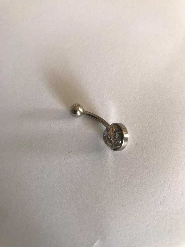 Gold Simli Göbek Piercing