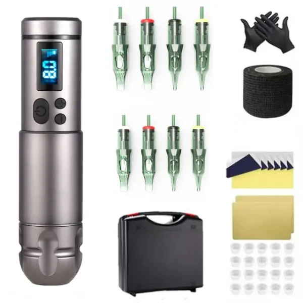 Wireless Tattoo Pen Set Grey