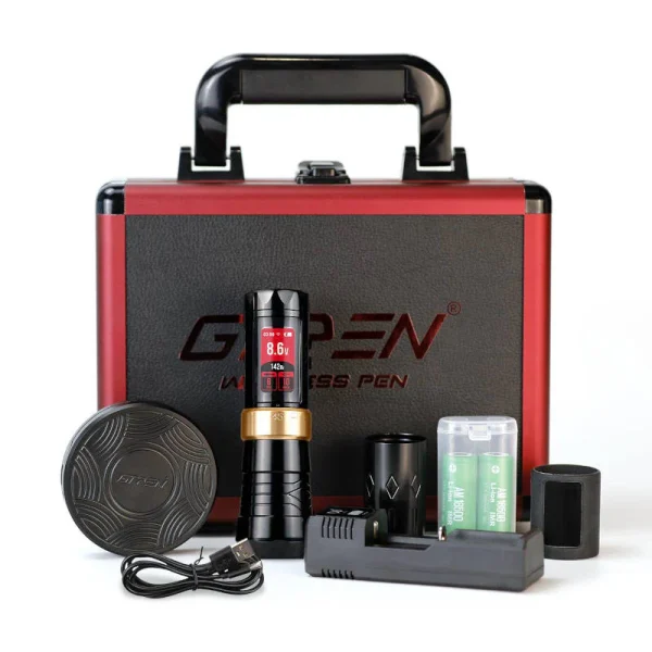Ava Black GTS Wireless Tattoo Pen Machine Kit
